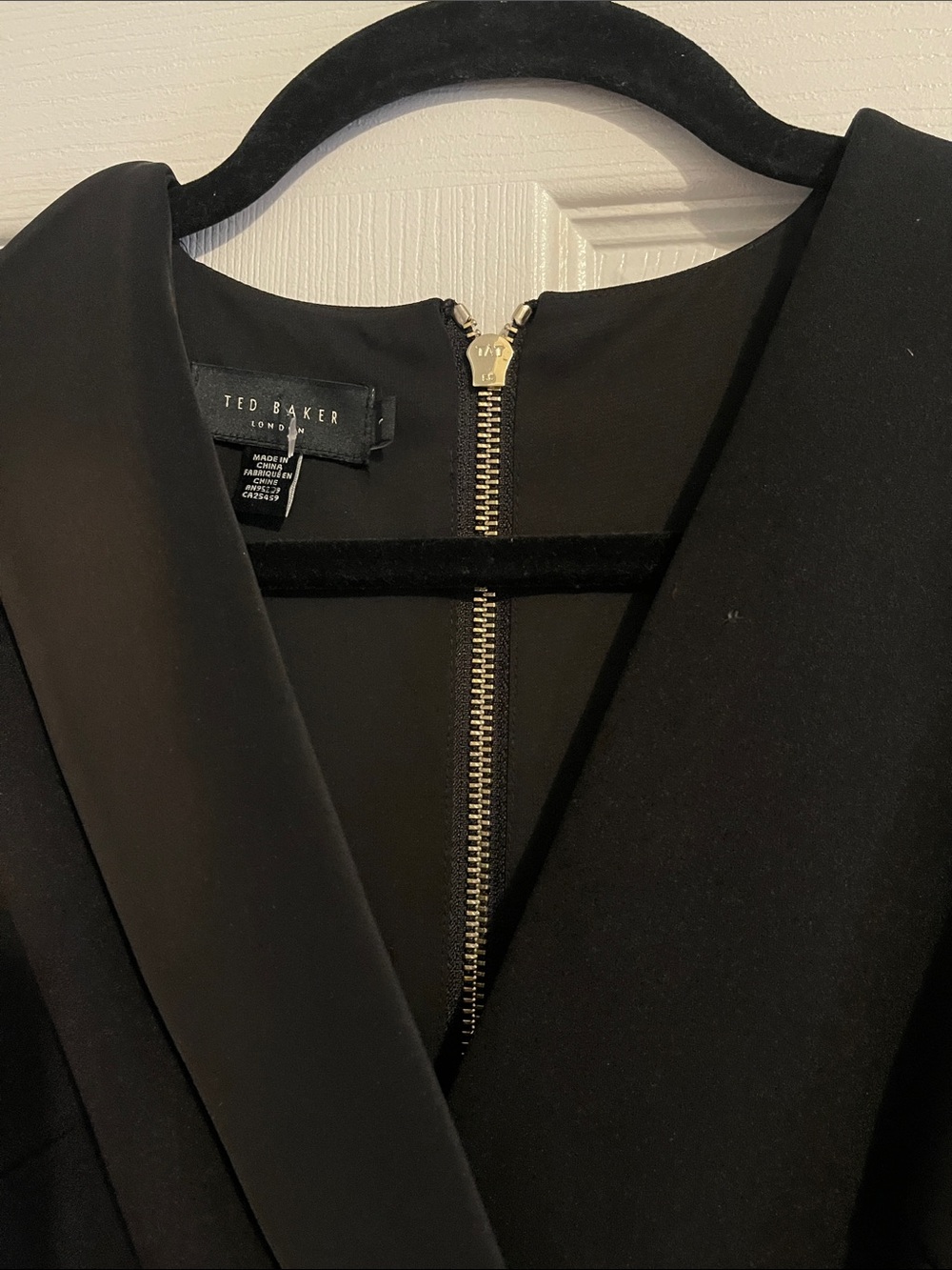 Ted Baker Black Tailored Zip-Back Dress